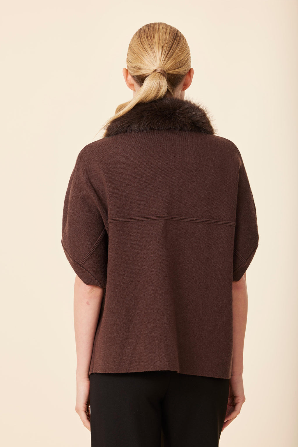 FW'25 Faux Fur Trimmed Cocoon Cardigan