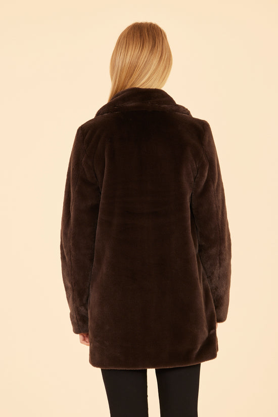 Mid-Length Faux Fur Coat