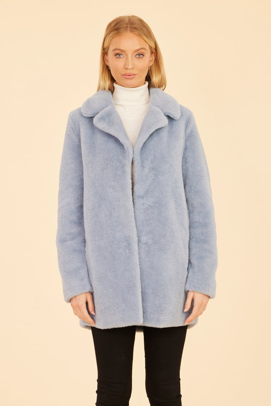 Mid-Length Faux Fur Coat