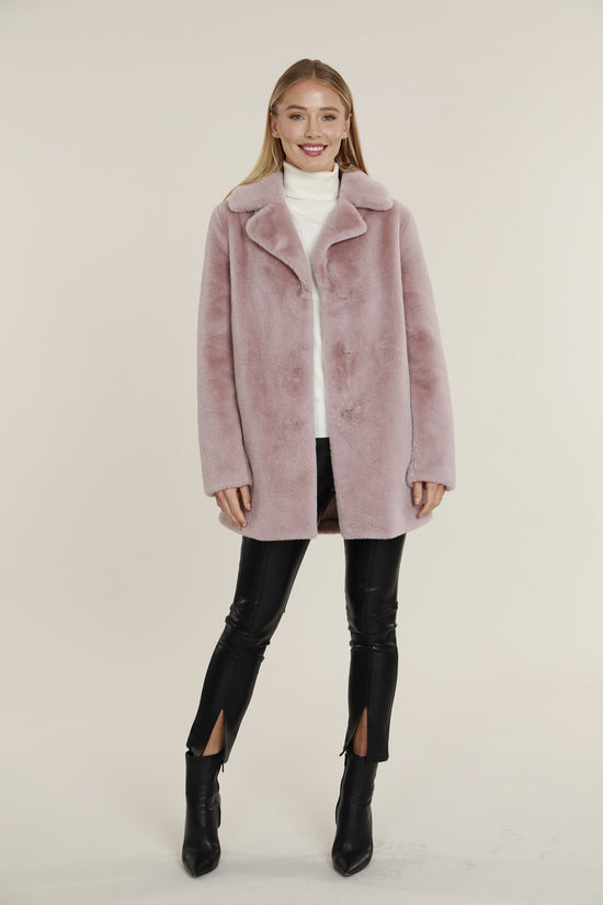 Load image into Gallery viewer, Mid Length Faux Fur Coat
