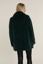 Mid Length Plush Faux Fur Coat