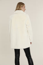 Mid Length Plush Faux Fur Coat