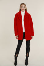 Mid Length Plush Faux Fur Coat
