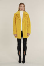 Mid Length Plush Faux Fur Coat