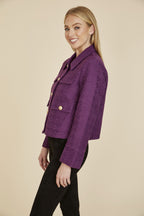 Tweed Gold Button Blazer