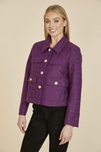 Tweed Gold Button Blazer