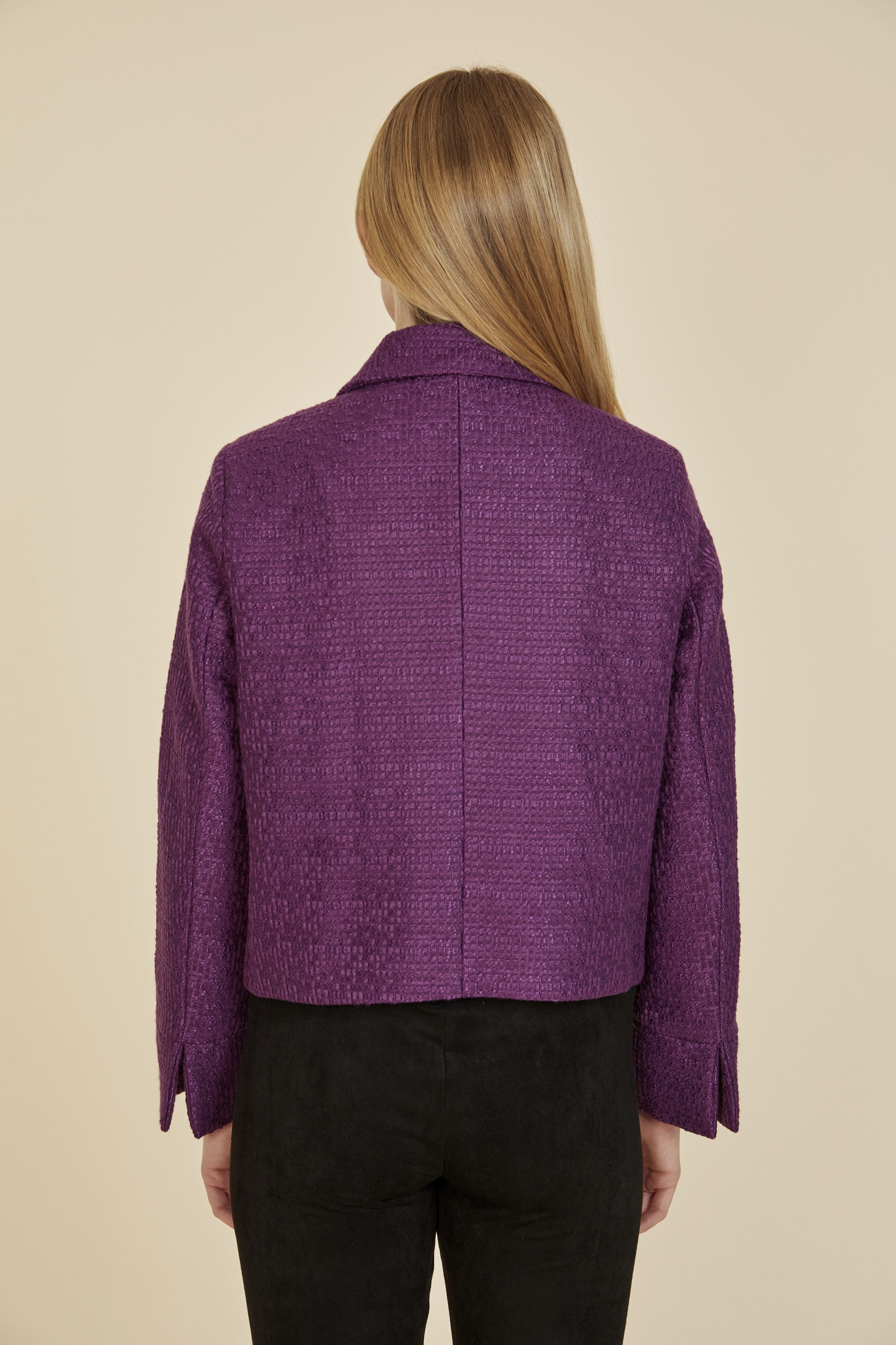 Tweed Gold Button Blazer