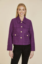 Tweed Gold Button Blazer