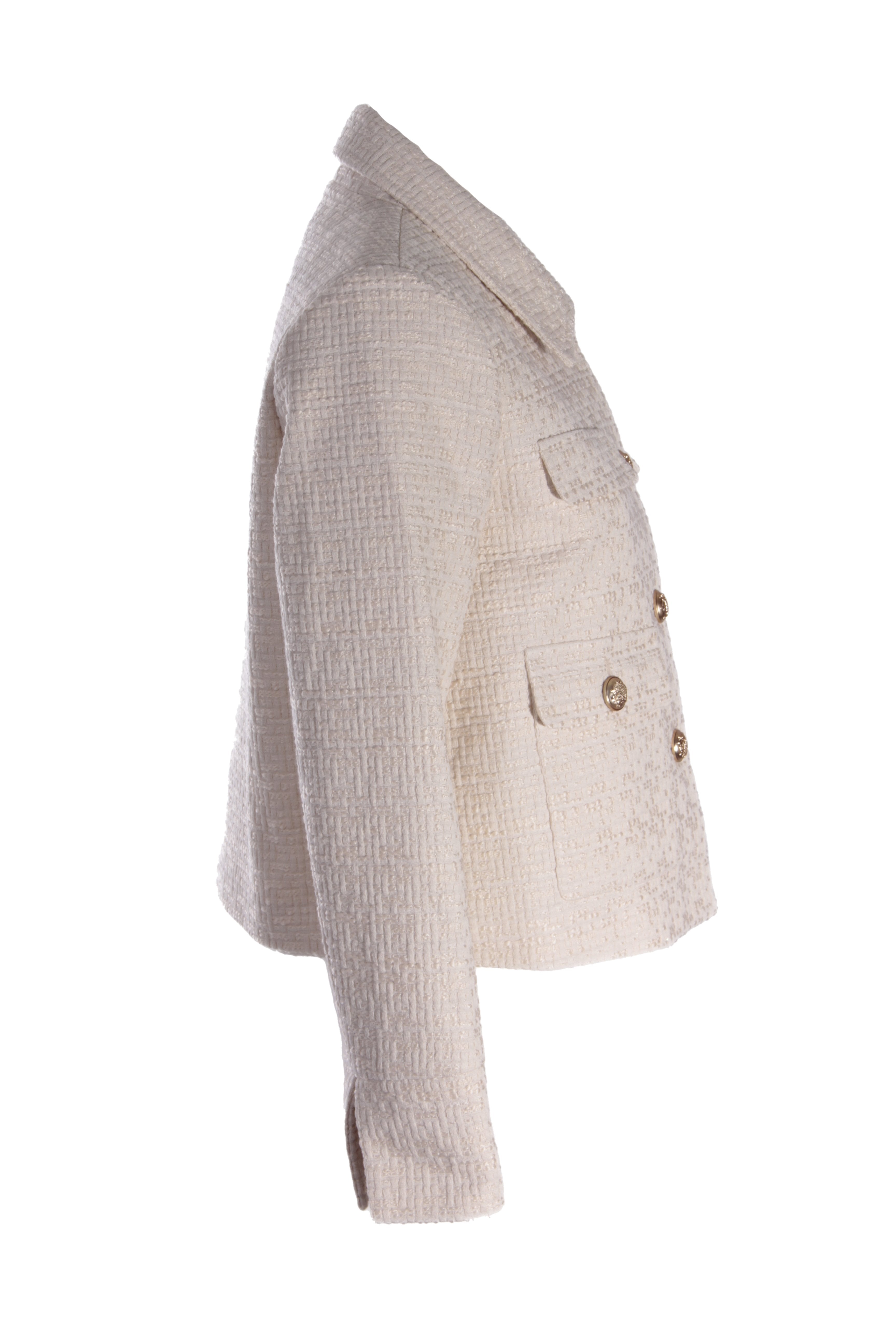 Tweed Gold Button Blazer