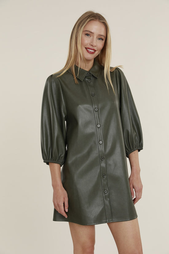 Load image into Gallery viewer, FW&amp;#39;23 Soft Vegan Leather Tunic
