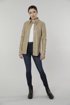 Faux Leather Button Up Shirt