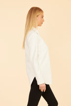 Faux Leather Button-Up Shirt