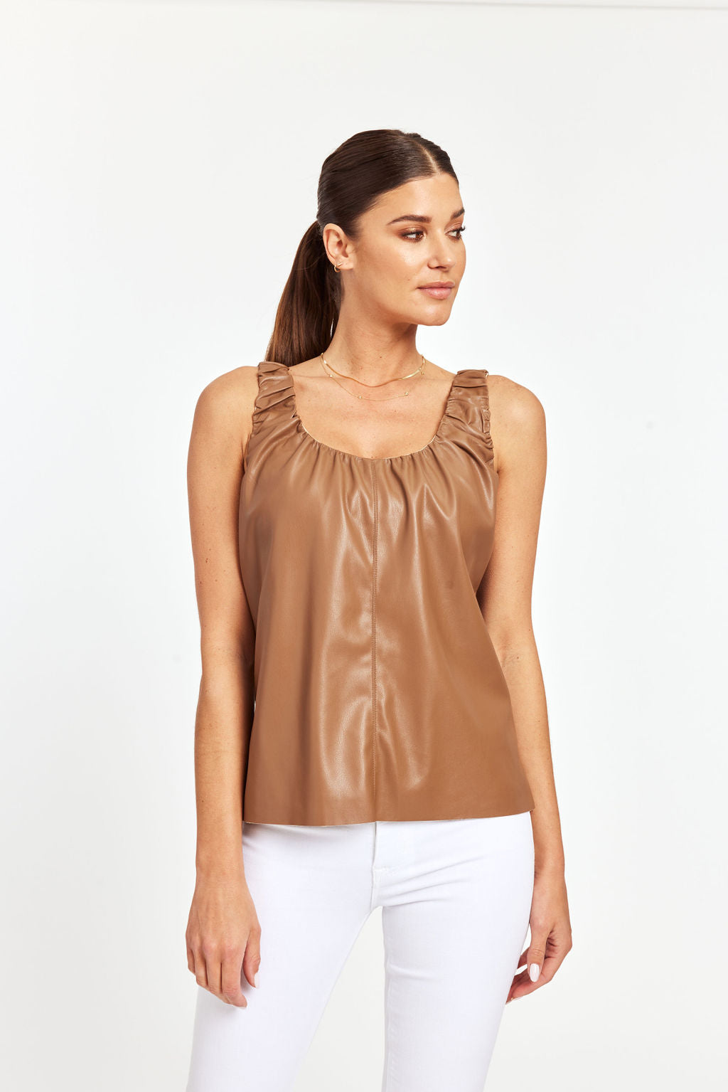 Faux Leather Tank Top