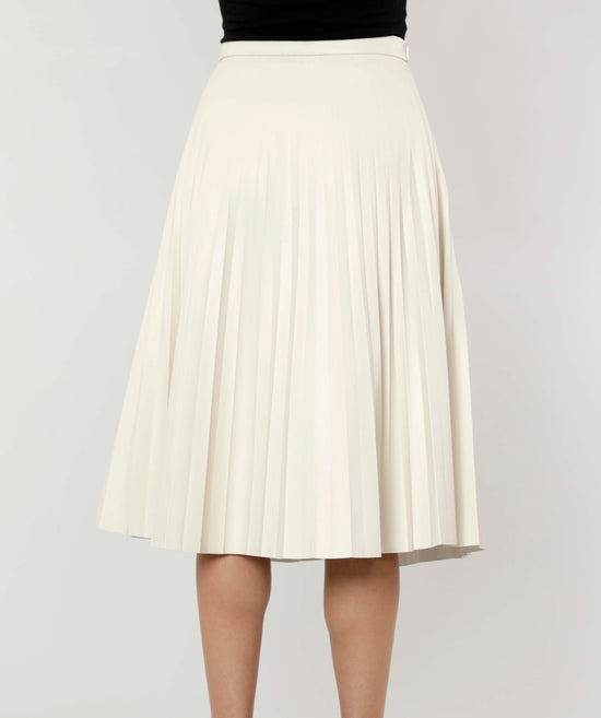 Load image into Gallery viewer, SS&amp;#39;23 Faux Leather Pleated Midi Skirt
