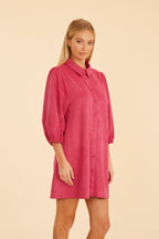 Faux Suede Puff Sleeve Dress