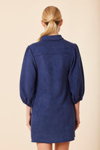 FW'25 Faux Suede Exaggerated Sleeve Dress/Tunic