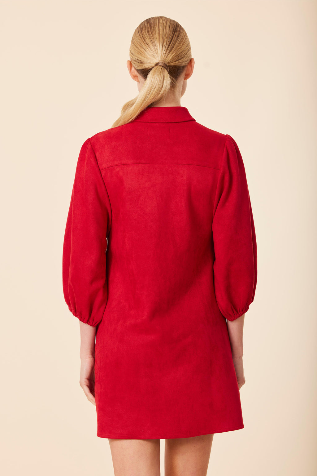 FW'25 Faux Suede Exaggerated Sleeve Dress/Tunic