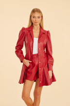 High Waisted Faux Leather Shorts