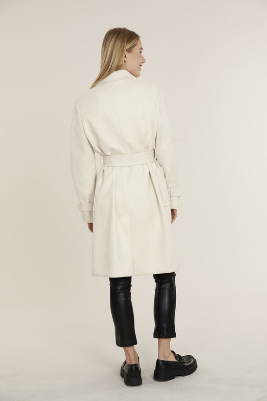 Load image into Gallery viewer, Faux Suede Wrap Trench
