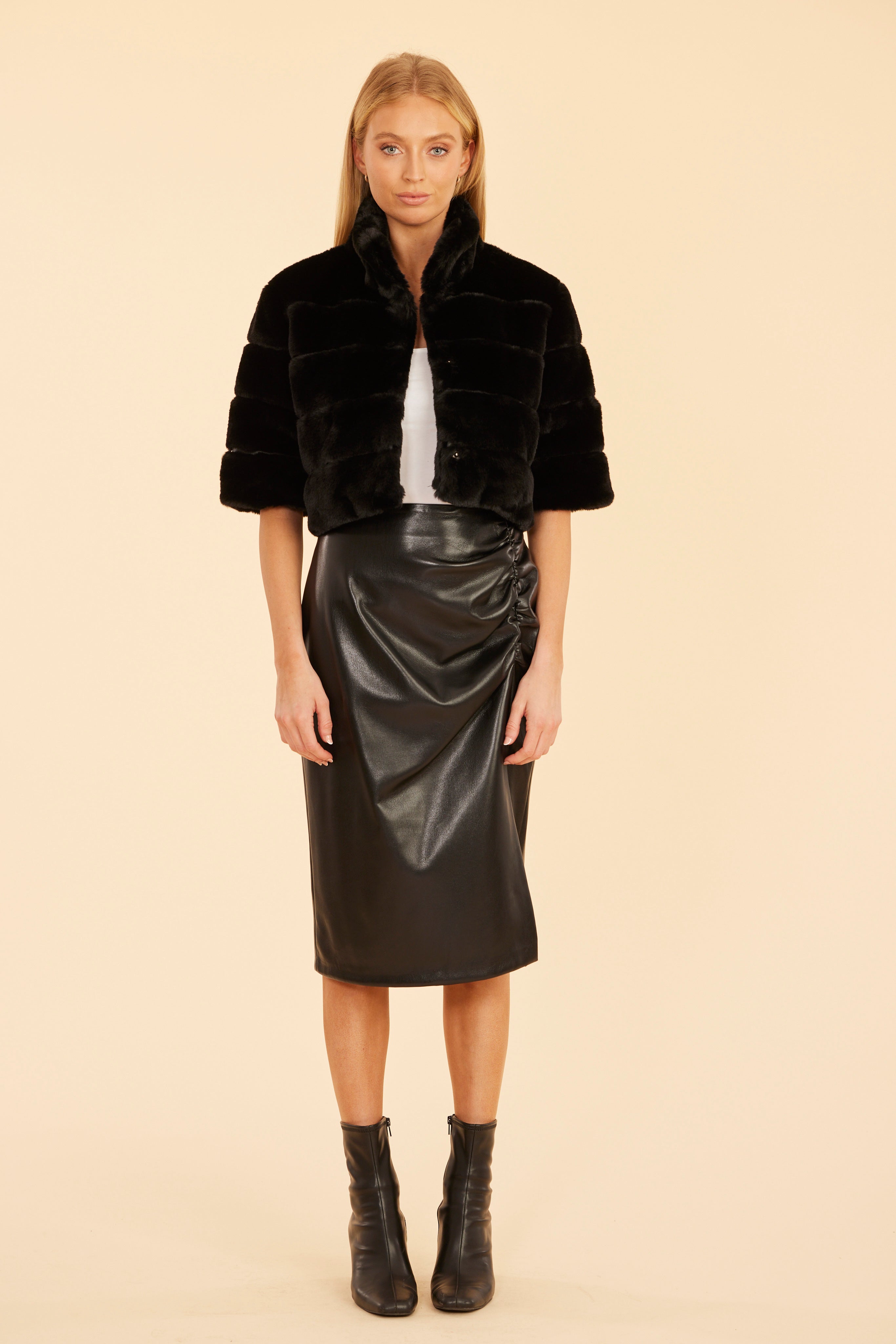 完売品　Maison de Dolce. noble jacket ブラック NanaJacquelineIsabellaVeganLea