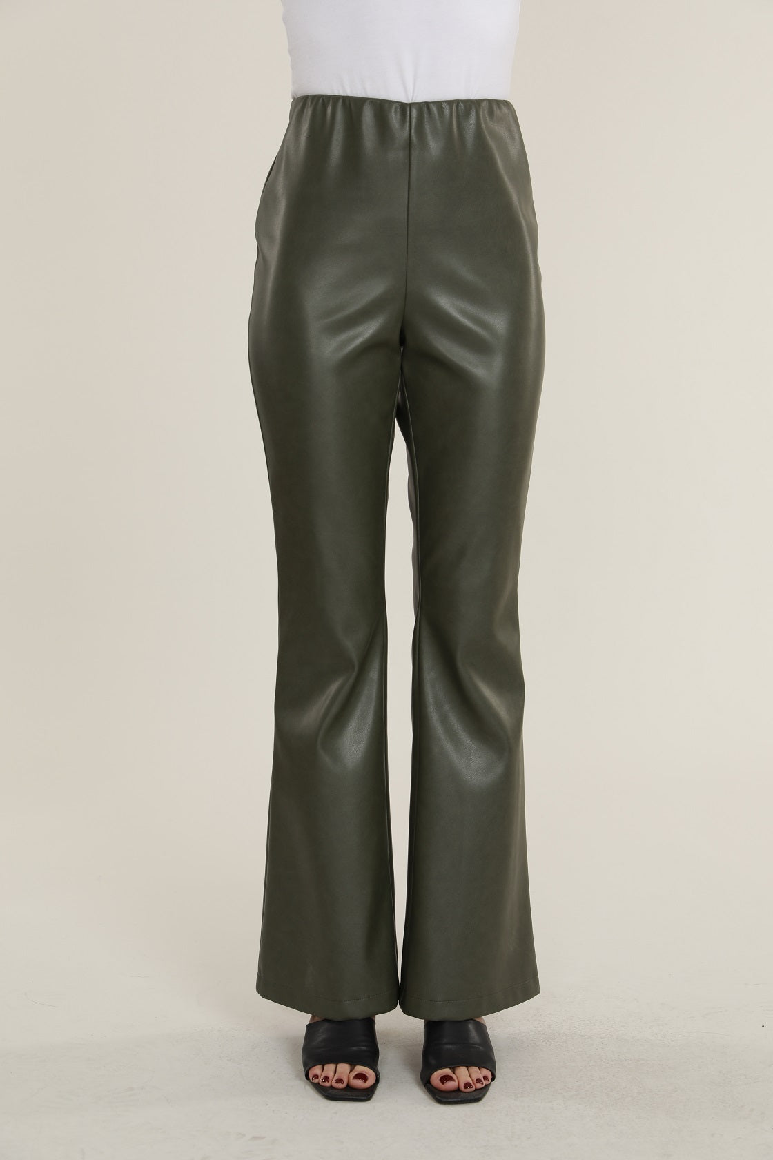 Faux Leather Flare Pants – Dolce Cabo