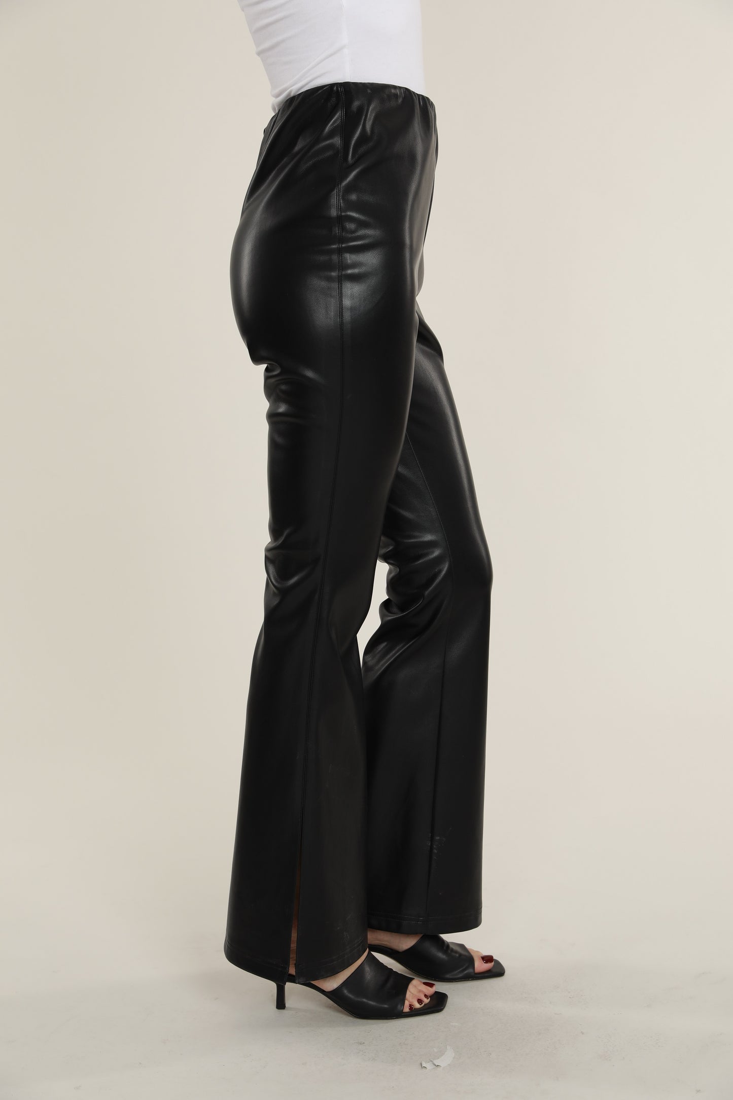 Leatherette Bell Bottoms - Leather Bell Bottom Pants - Coconuts Boutique