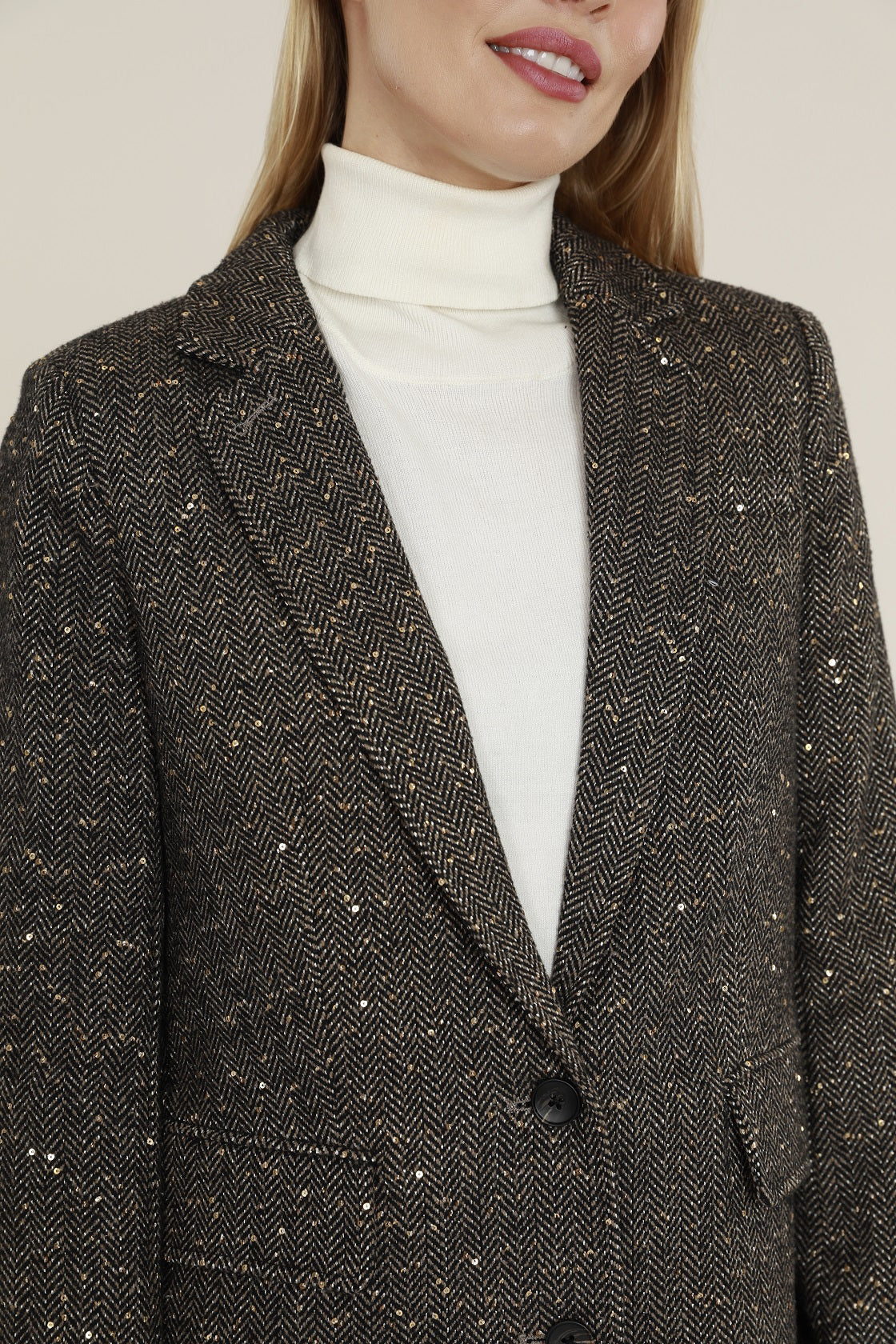 Tweed Micro Sequin Blazer