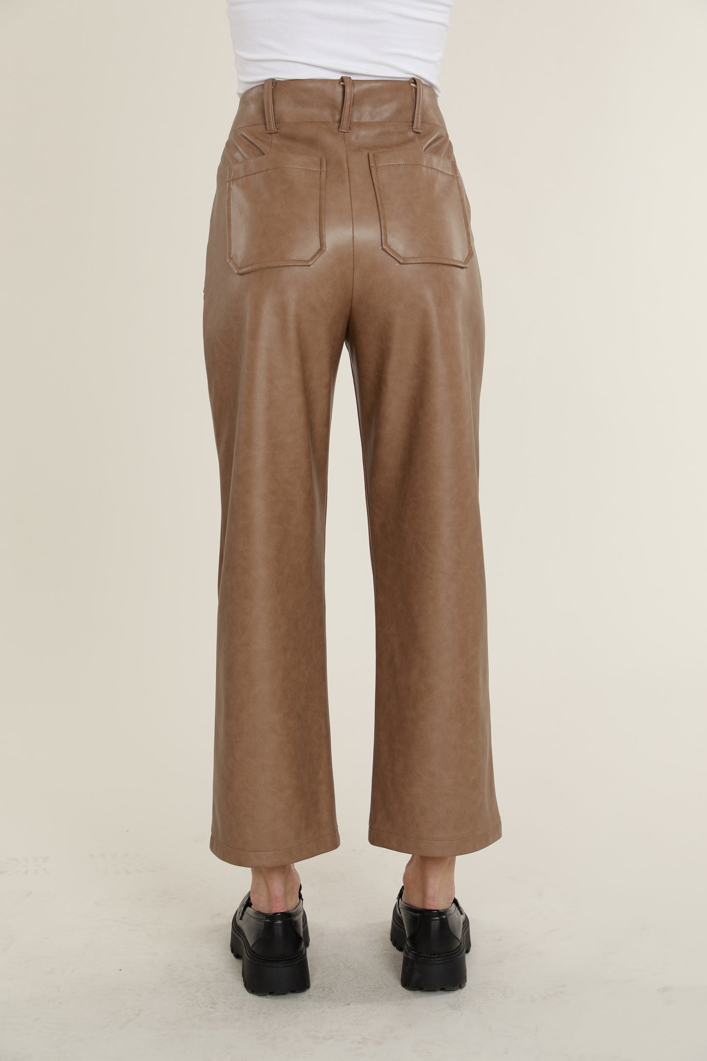 Load image into Gallery viewer, Vegan Leather Wide Leg Pant
