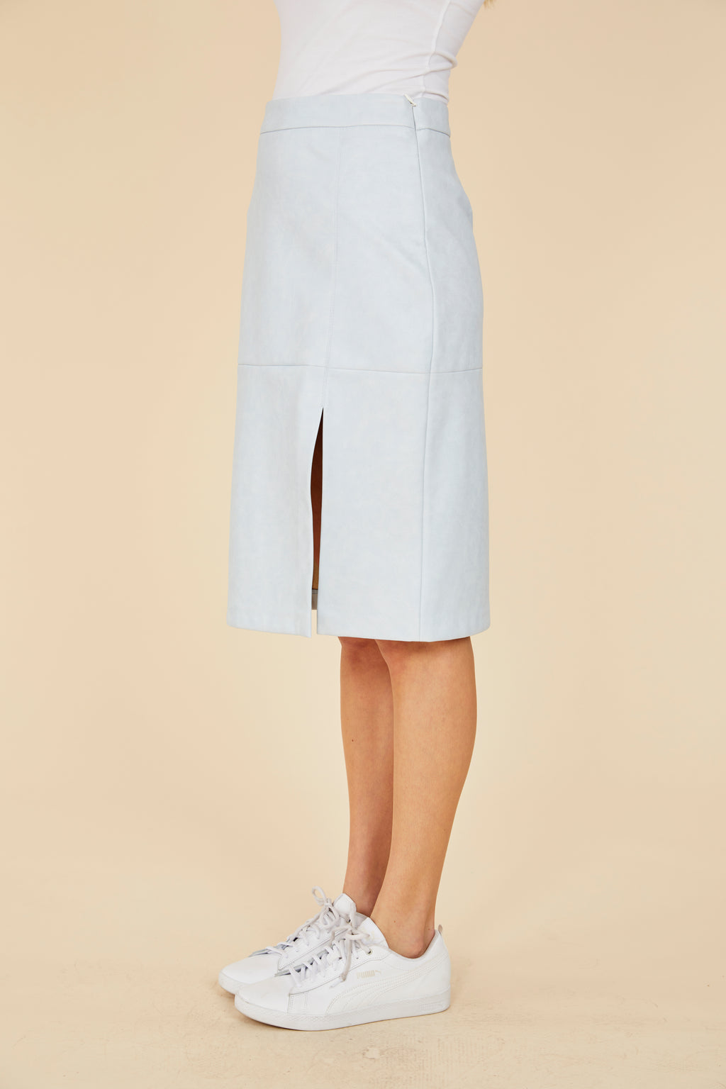 Faux Leather Pencil Skirt
