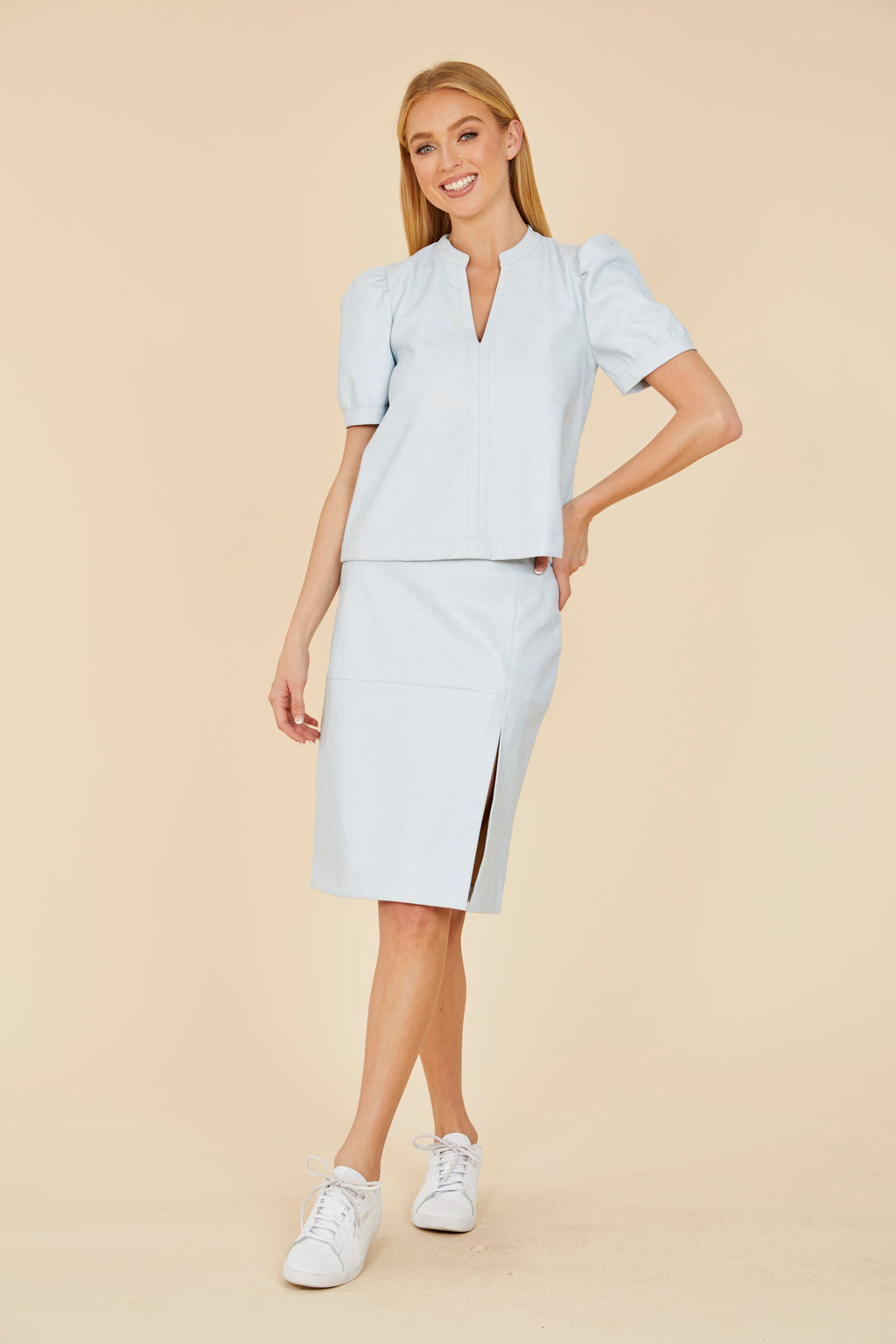 Faux Leather Pencil Skirt