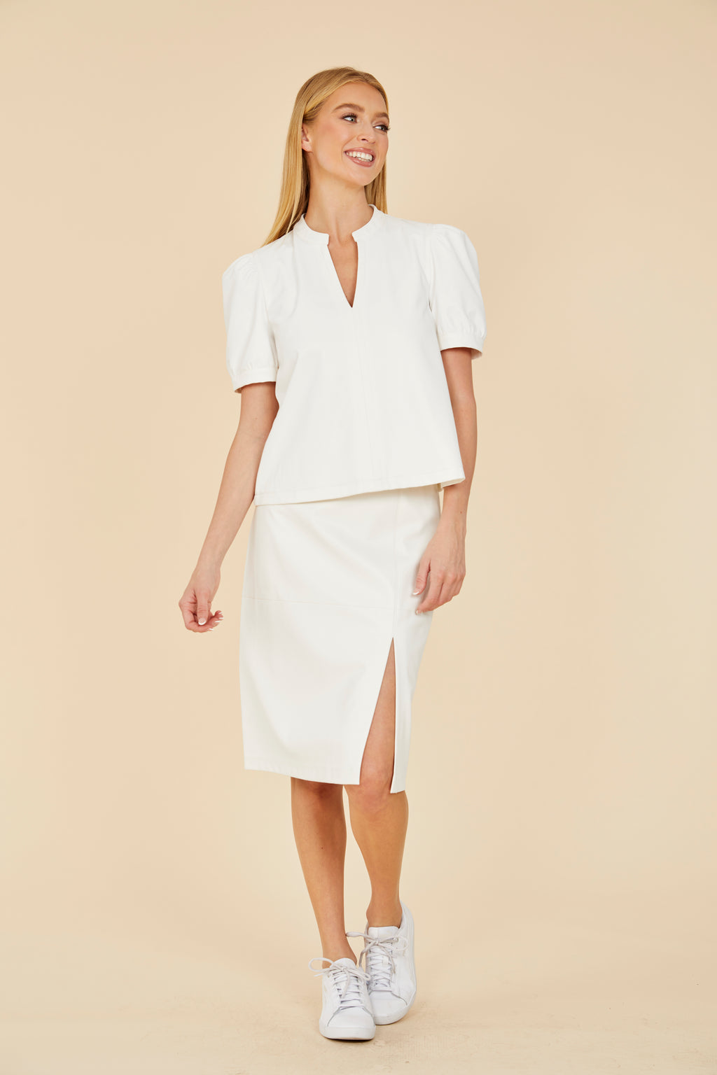 Faux Leather Pencil Skirt