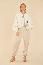 Embellished Balloon Sleeve Jacket
