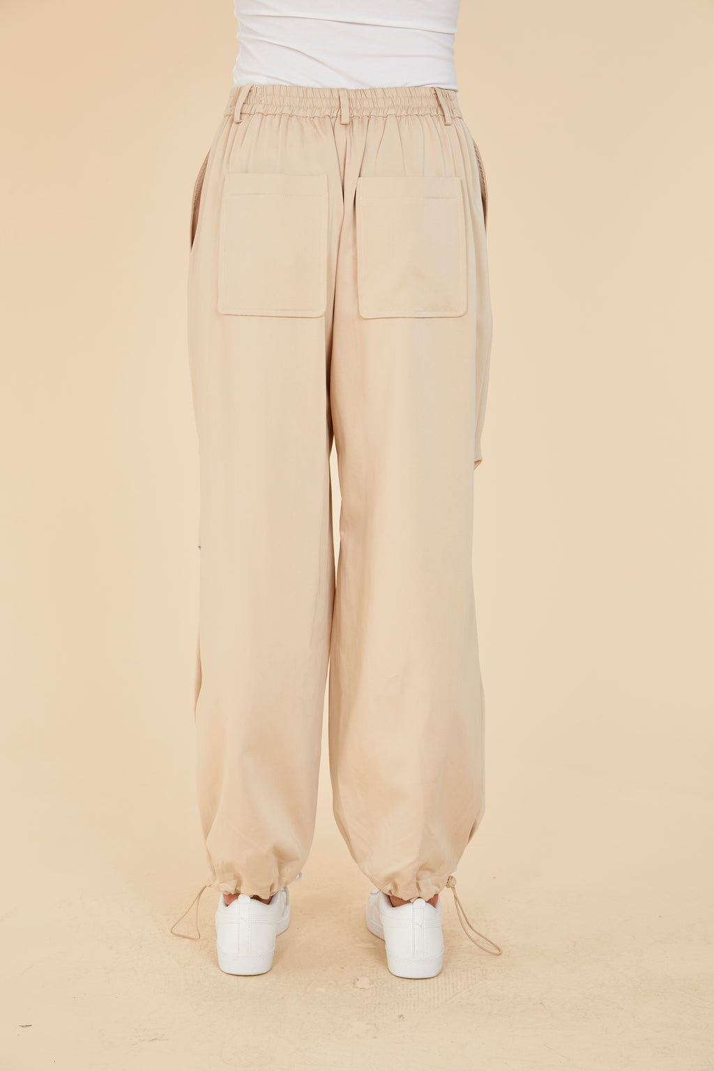 Ruched Knee Drawstring Trousers