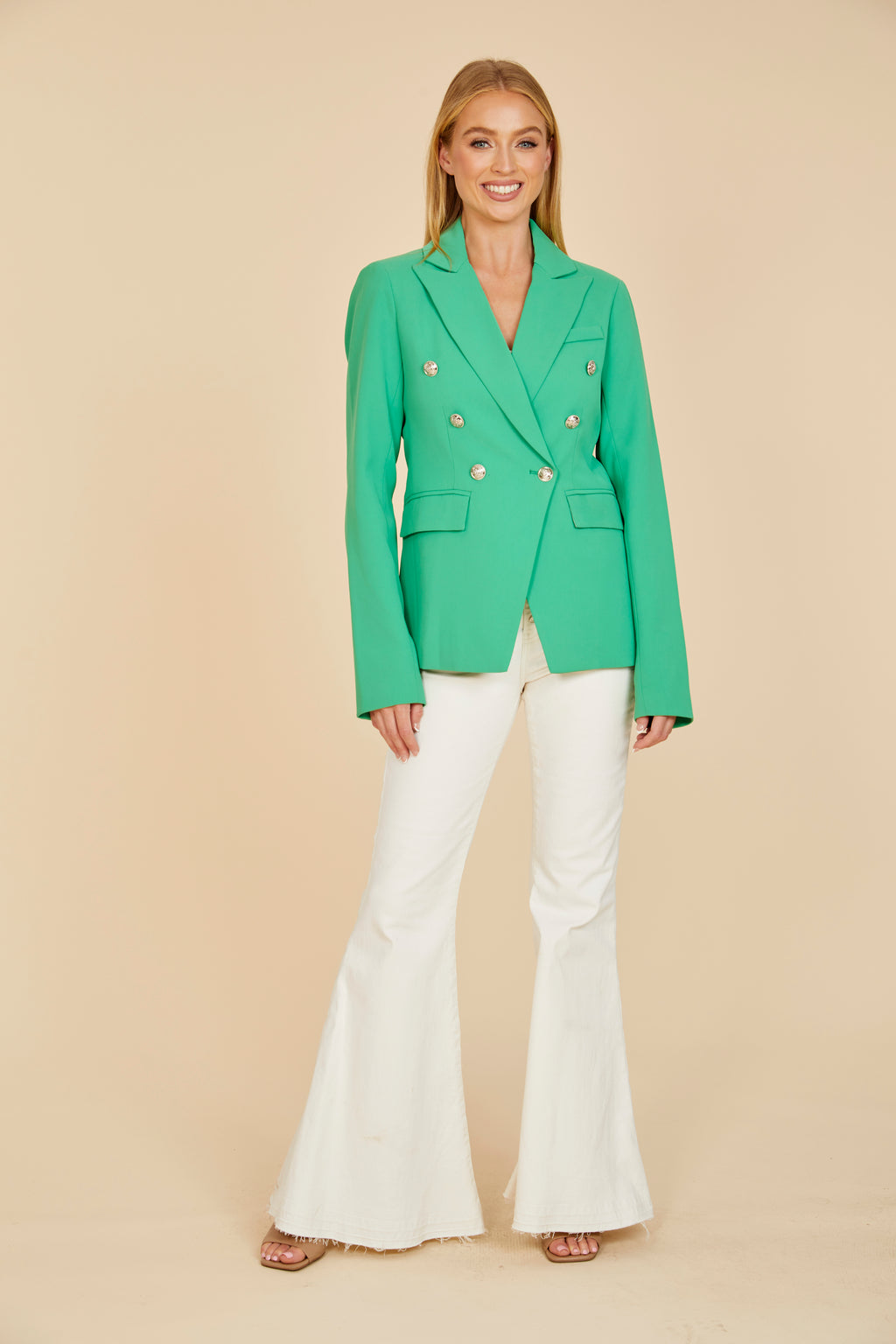 Lime Double Breasted Blazer