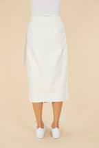 Faux Leather Wrap Skirt