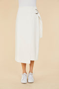 Faux Leather Wrap Skirt