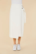 Faux Leather Wrap Skirt