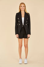 Elastic Waist Buckle Shorts