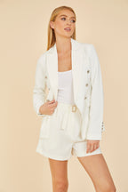 Elastic Waist Buckle Shorts