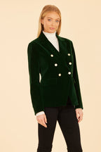 Velvet Double Breasted Blazer