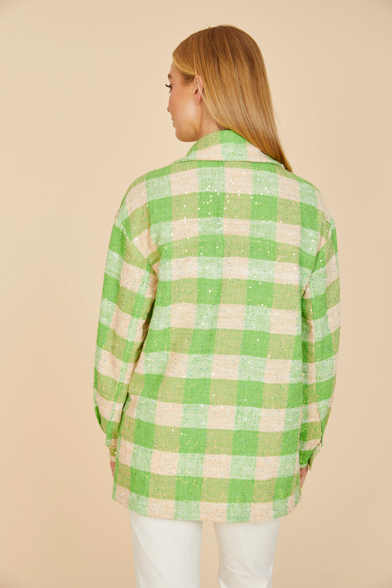 Load image into Gallery viewer, Sequin Plaid Shirt
