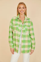 Sequin Plaid Shirt