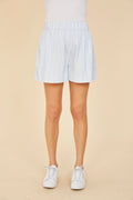 Striped Elastic Waist Shorts