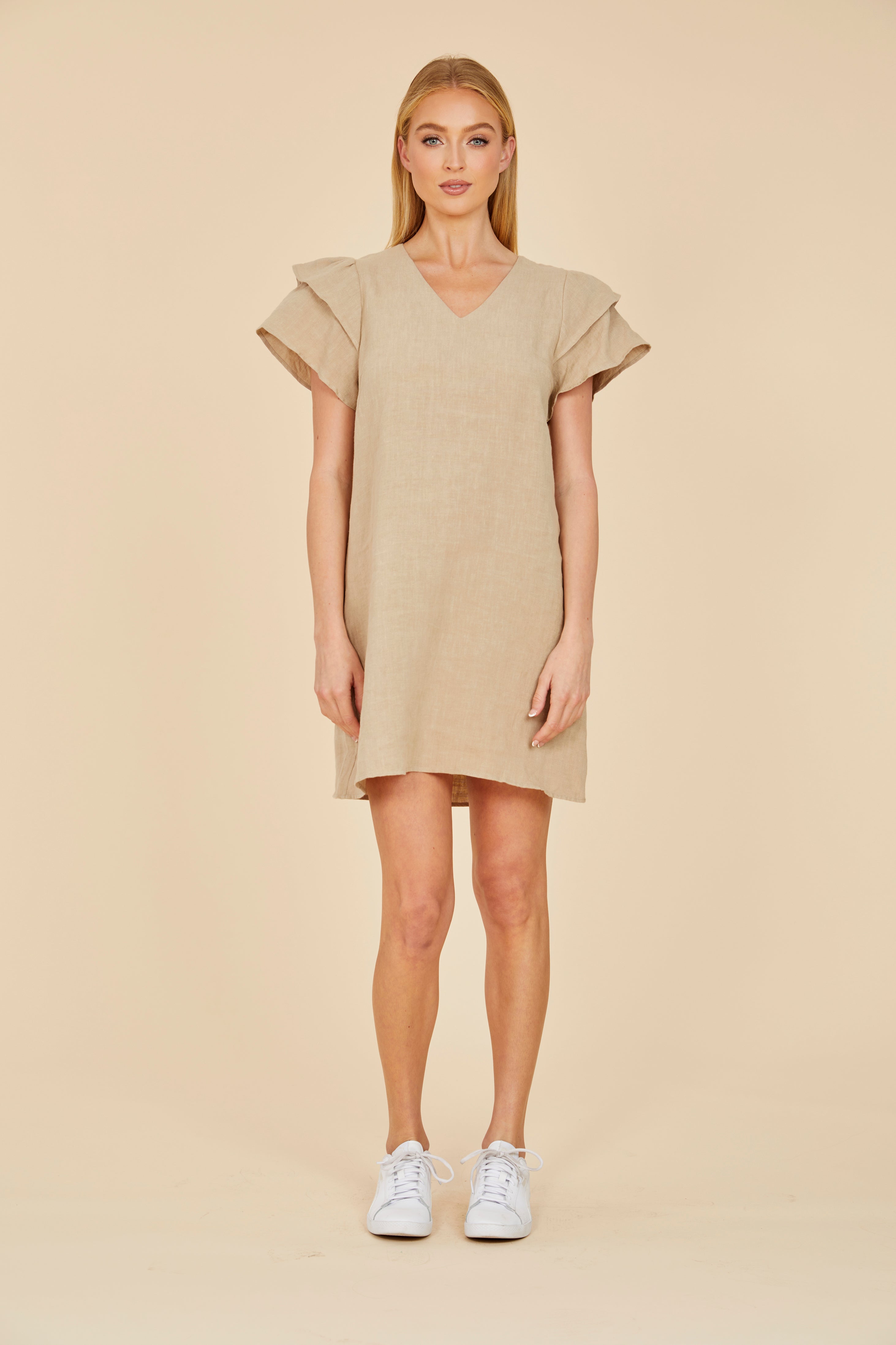 knee length dresses for ladies The Daytripper Dress in Linen main image 0