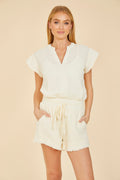 Flutter Sleeve Gauze Top