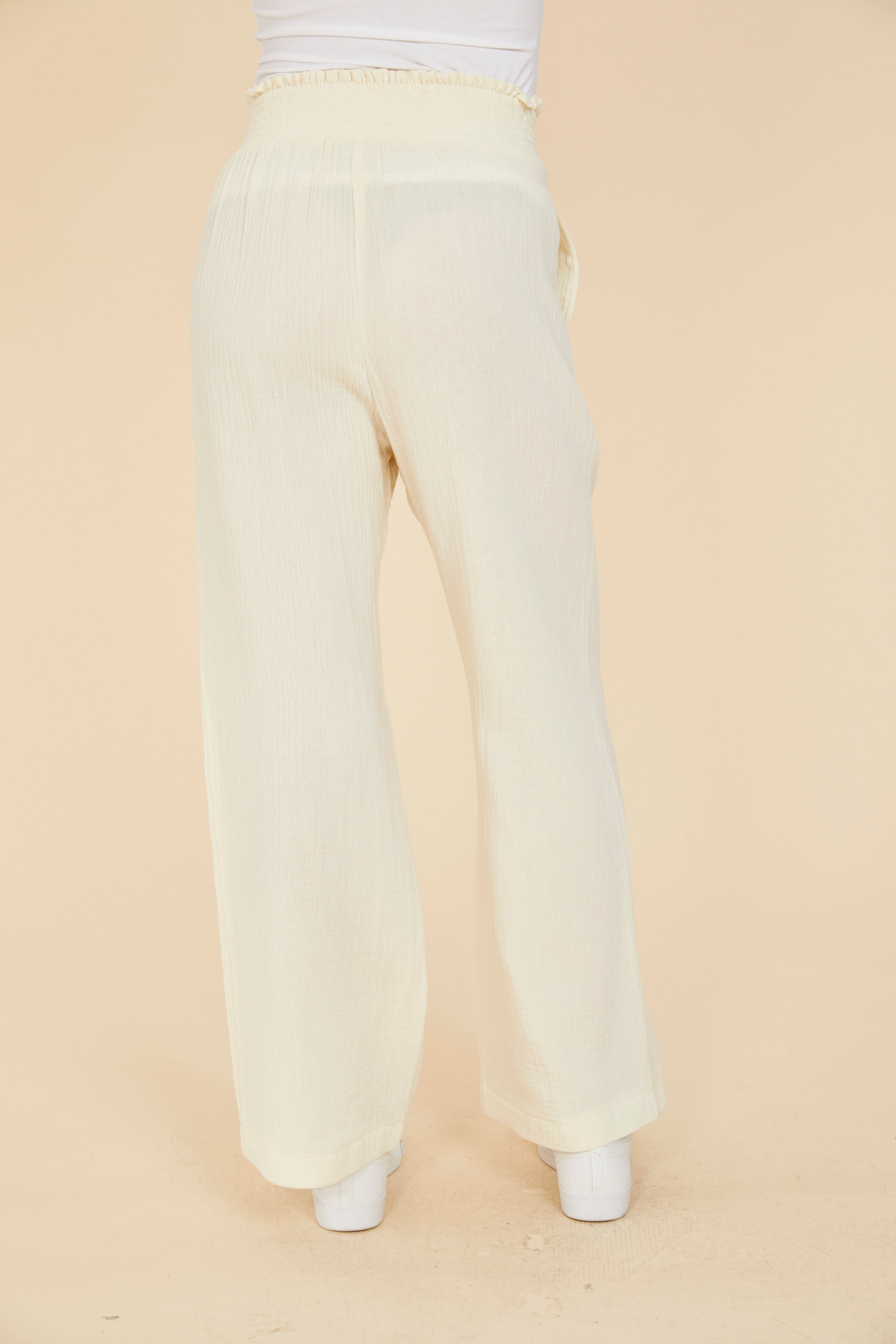 Wide Leg Gauze Pants