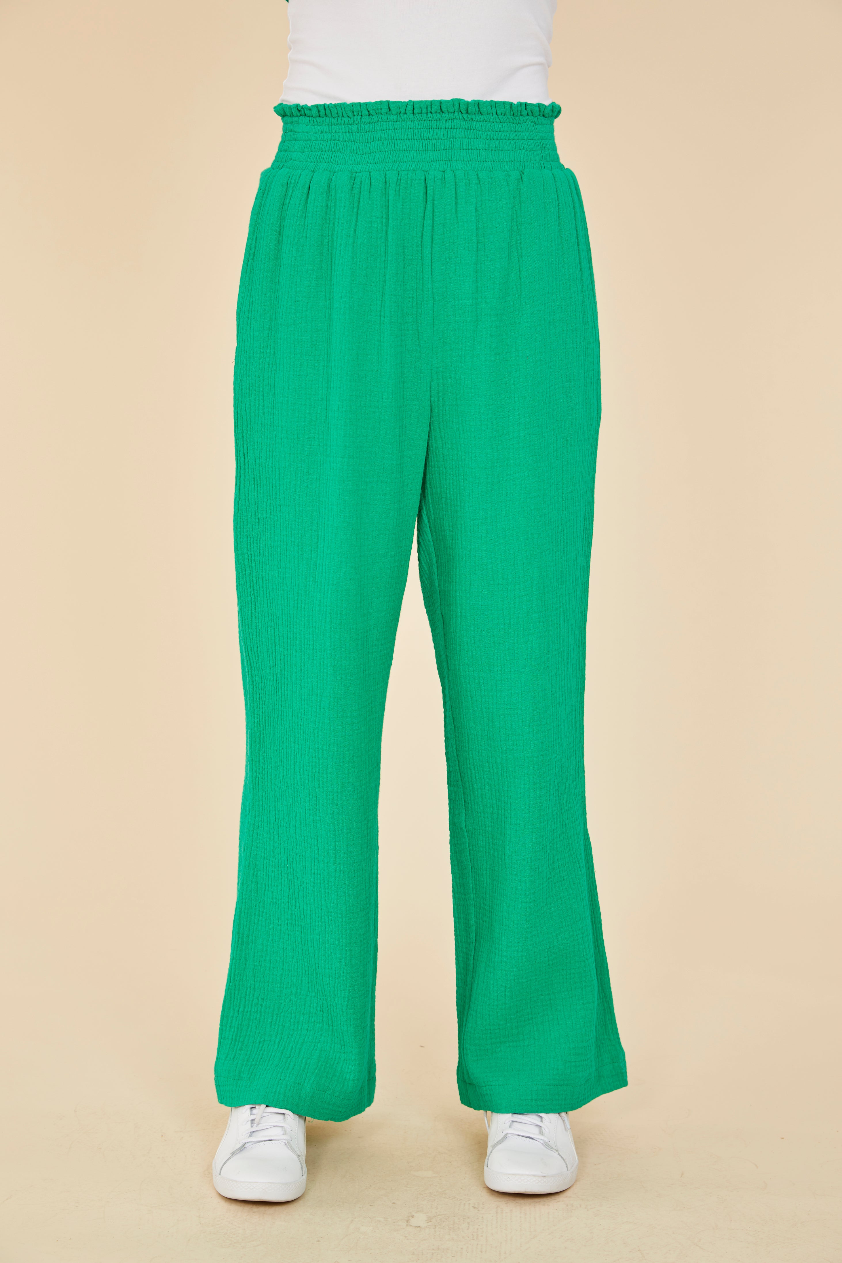 Wide Leg Gauze Pants