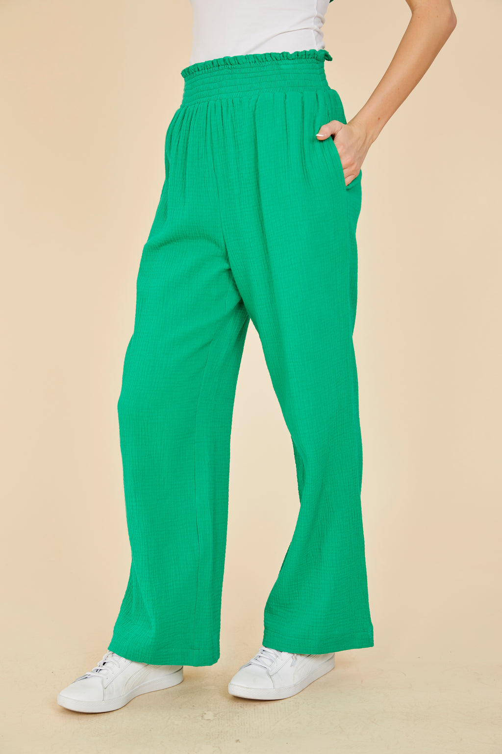 Wide Leg Gauze Pants