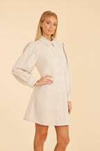 Faux Suede Tailored Dress