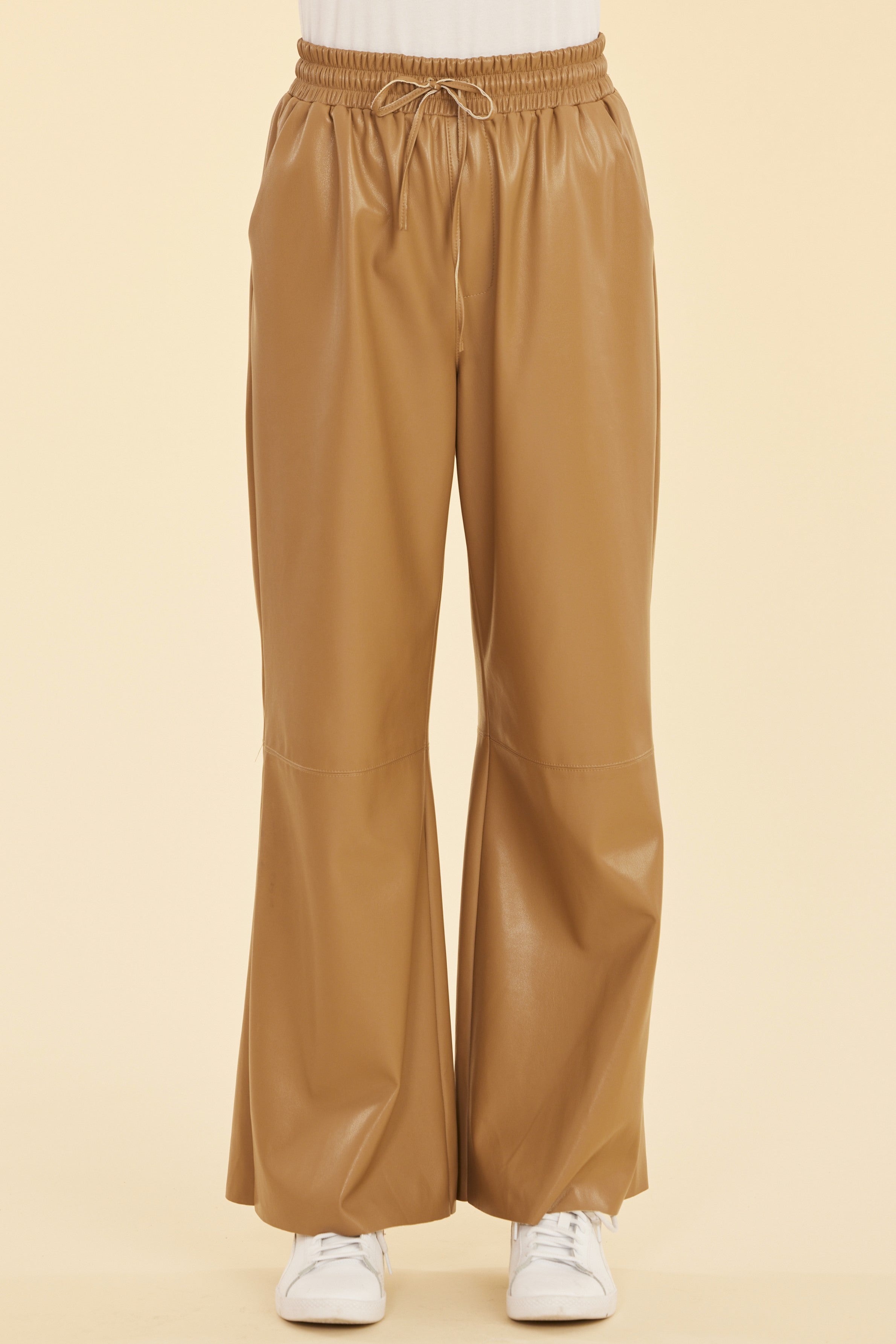 パンツ NUDE Eco leather pants Beige Nude Eco Leather Pants In Beige | ModeSens